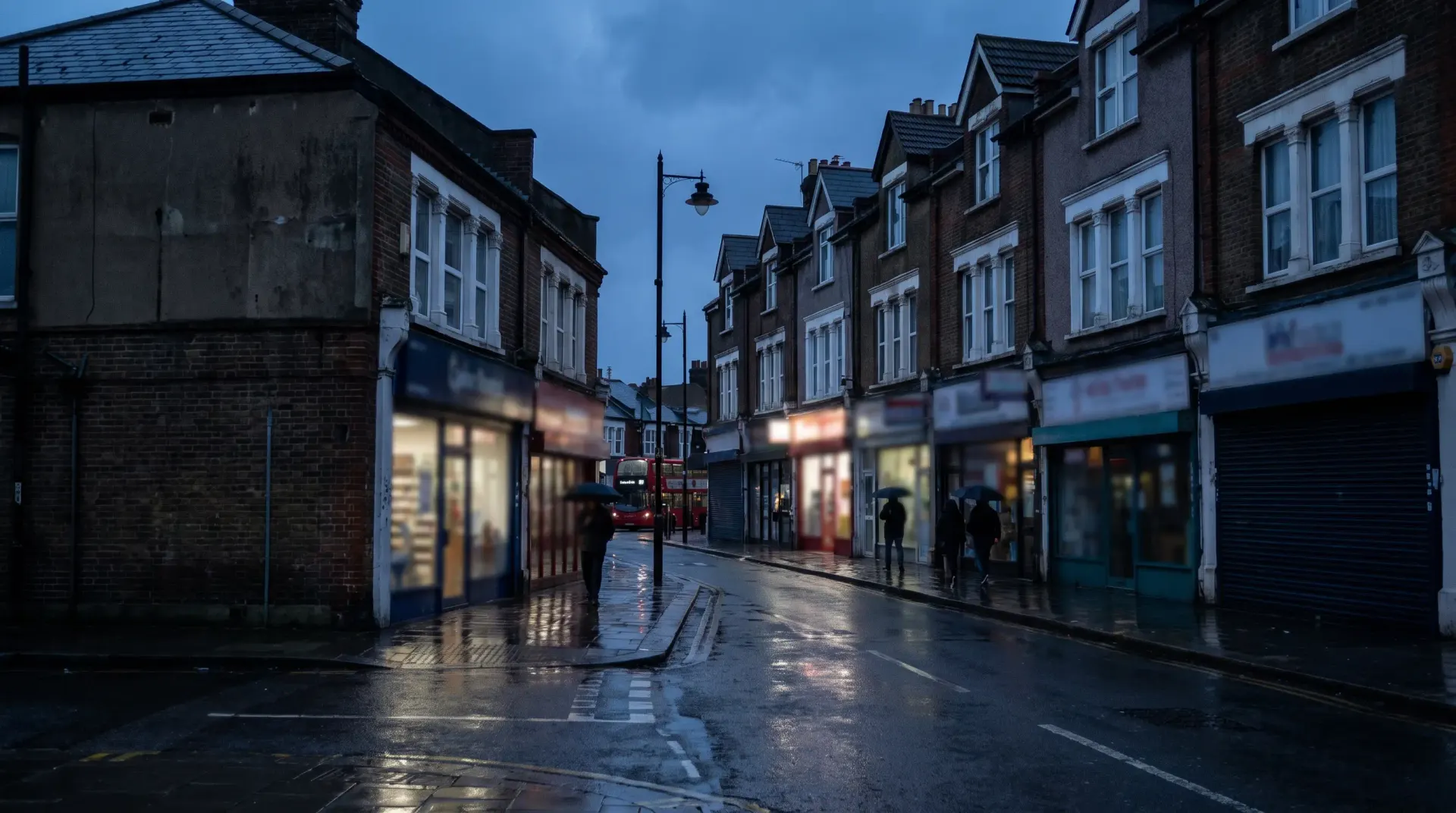 Electricians in Barkingside — a street of flats above shops of the kind we work on across Redbridge