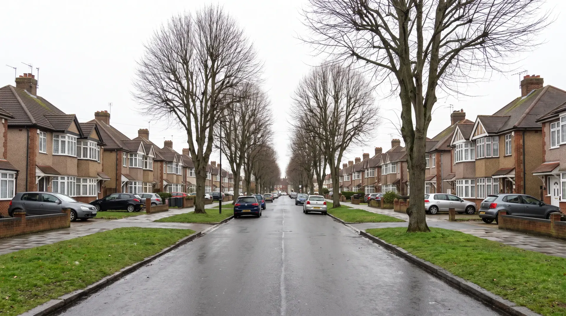 Electricians in Enfield — a street of 1930s semi-detached houses of the kind we work on across Enfield