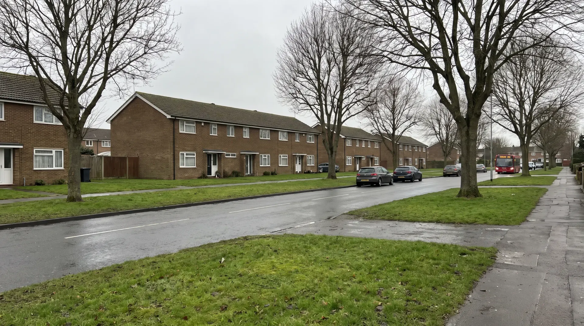 Electricians in Pitsea — a street of postwar housing of the kind we work on across Basildon