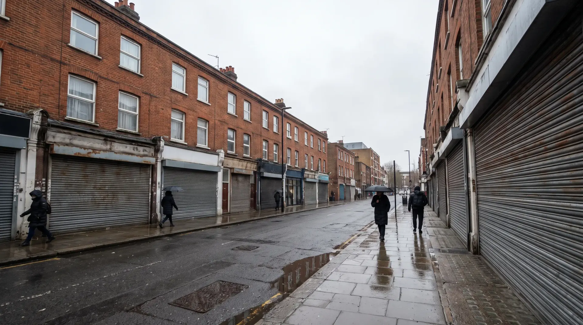 Electricians in Shoreditch — a street of flats above shops of the kind we work on across Hackney