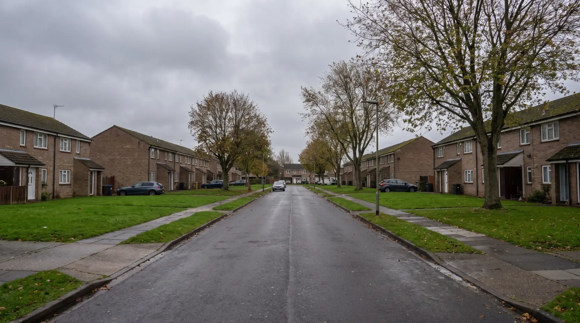 Electricians in Thamesmead — a street of postwar housing of the kind we work on across Bexley & Greenwich