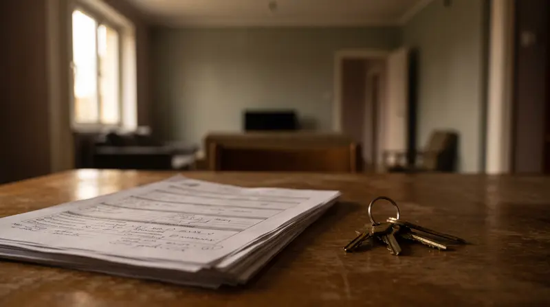 A completed condition report with a set of keys resting on it — landlord certificates and eicrs in Ilford