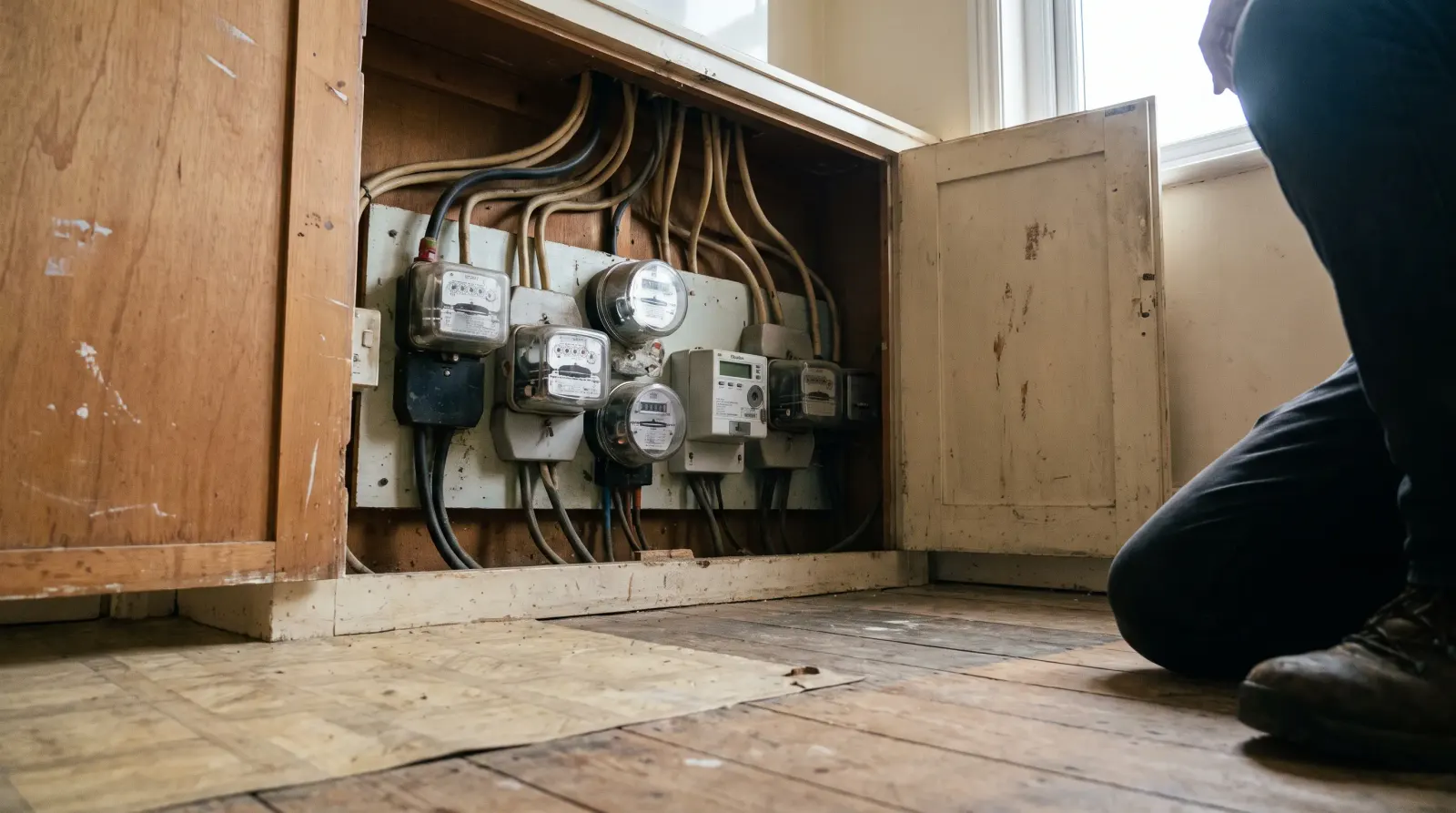 Separate meters for each flat in a converted house — landlord electrics in Forest Hill