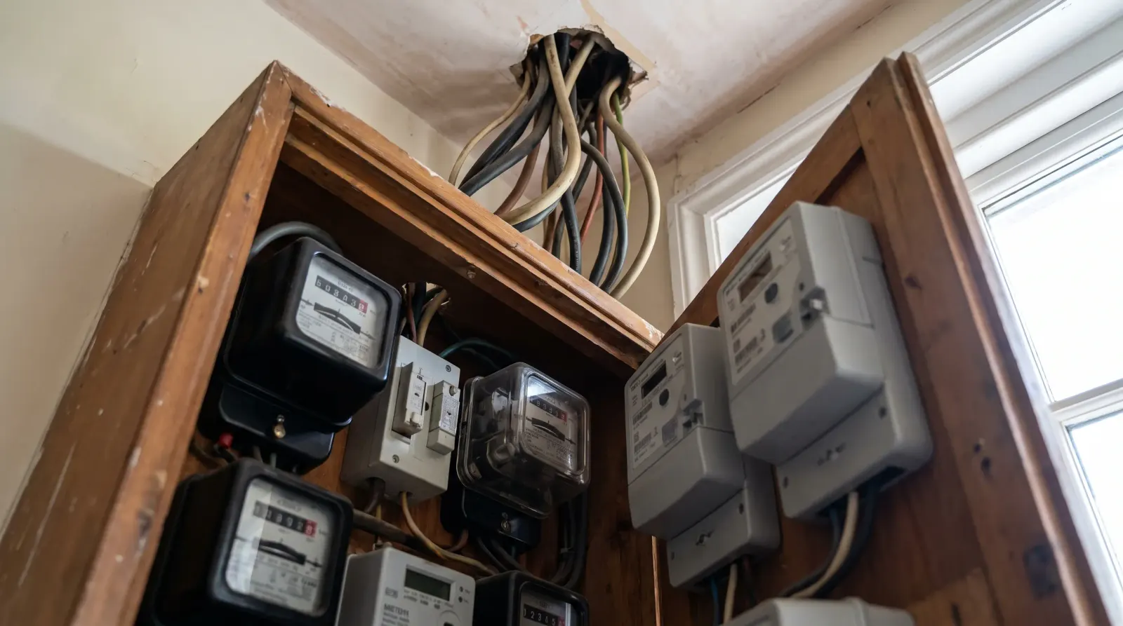 Separate meters for each flat in a converted house — landlord electrics in Hackney