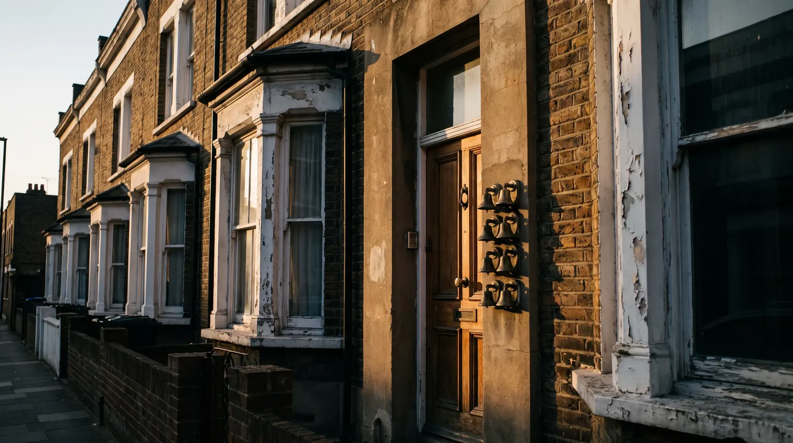 A large Victorian house converted into flats