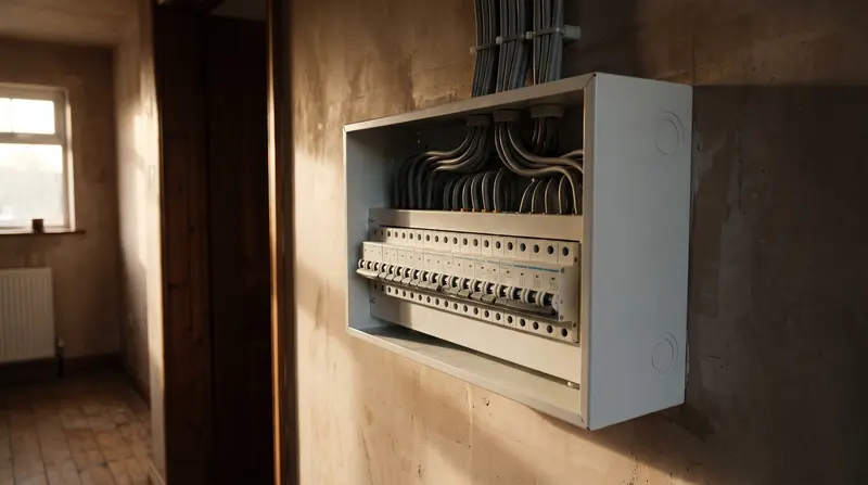 A new consumer unit of RCBOs in a bungalow hallway — rcd protection in Benfleet
